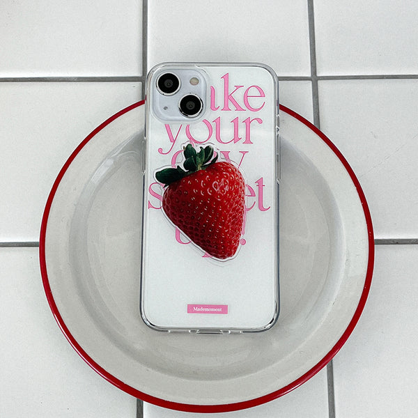 [Mademoment] Sweet Up Lettering Design Clear Phone Case (4 Types)