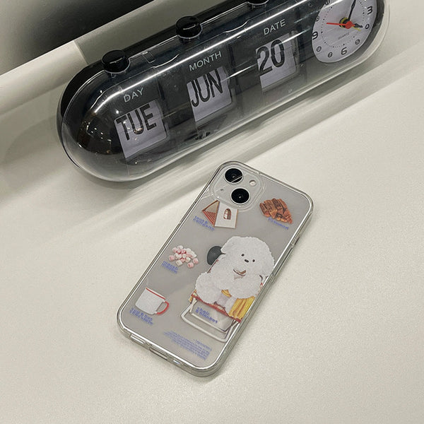 [THENINEMALL] Pattern Camping Ppokku Clear Phone Case (3 types)