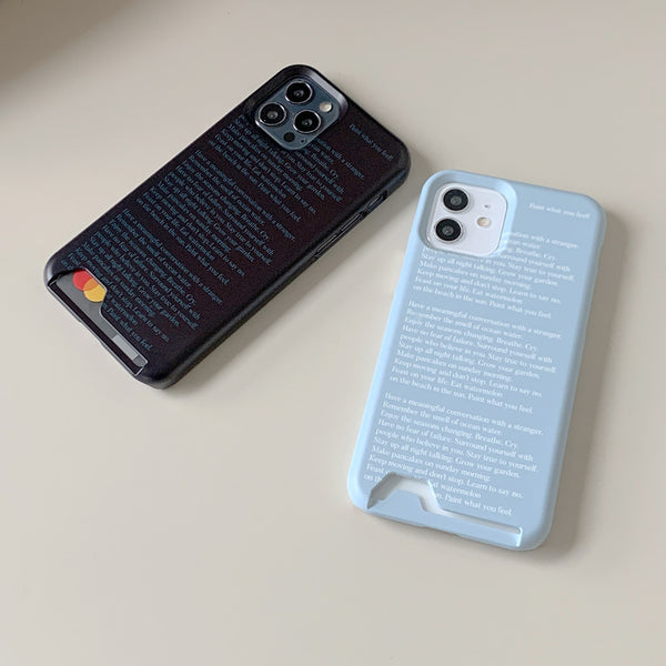 [Mademoment] 블루페인트 레터링 디자인 Phone Case