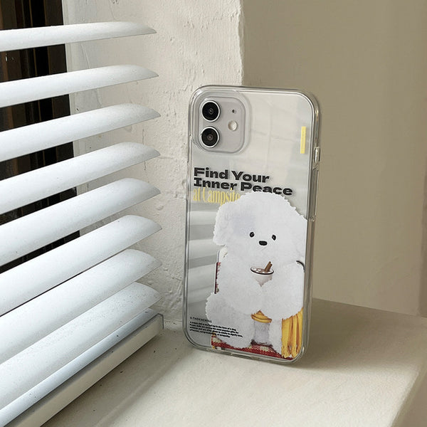 [THENINEMALL] Yellow Camping Ppokku Clear Phone Case (3 types)