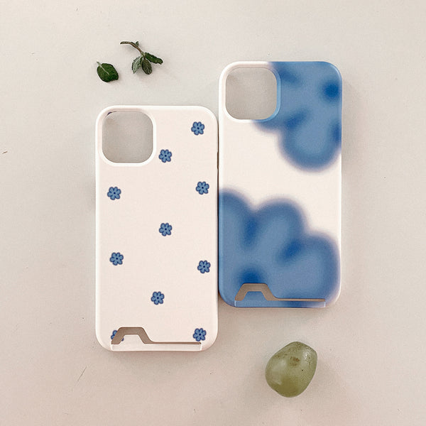 [Mademoment] Blue Flower Design Phone Case