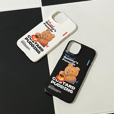 [THENINEMALL] Pudding Gummy Hard Phone Case (2 types)