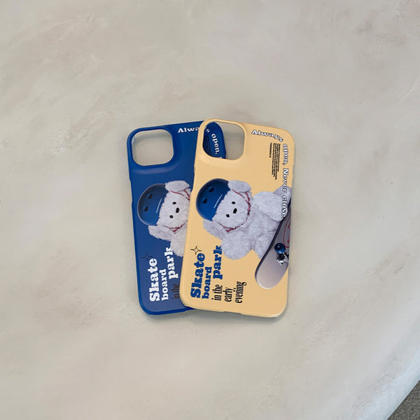 [THENINEMALL] Big Ppokku Skateboarder Hard Phone Case (2 types)