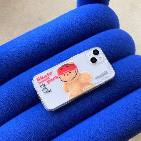 [THENINEMALL] Big Gummy Skateboarder Clear Phone Case (3 types)