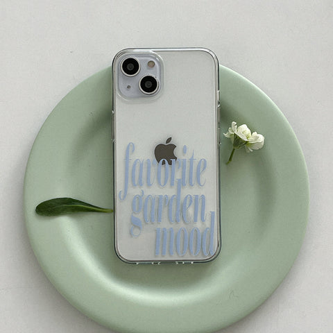 [Mademoment] Garden Mood Design Clear Phone Case (4 Types)