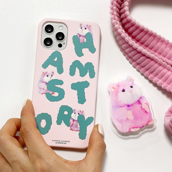 [MOMO CASE] 525 HAMSTORY(핑크) Phone Case