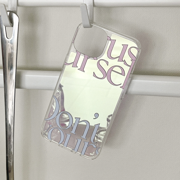 [Mademoment] Dont Rush Lettering Design Glossy Mirror Phone Case