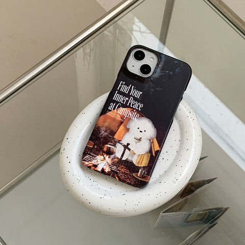 [THENINEMALL] Photo Camping Ppokku Hard Phone Case (2 types)