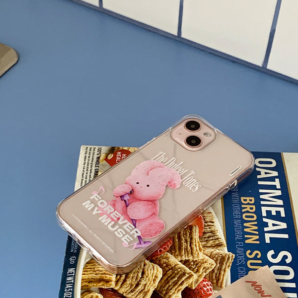 [THENINEMALL] Pink Muse Windy Clear Phone Case (3 types)