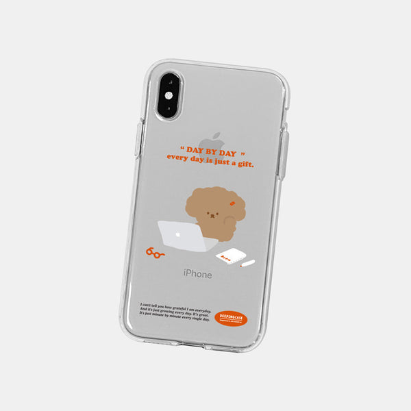 [DEEPING CASE] 일하는 콩이 Jelly Case (Brown)