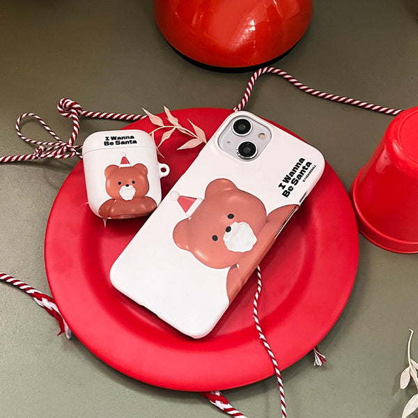 [THENINEMALL] Gummy Wannabe Santa Hard Phone Case (2 types)