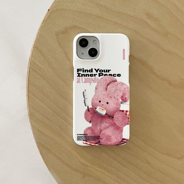 [THENINEMALL] Pink Camping Windy Hard Phone Case (2 types)