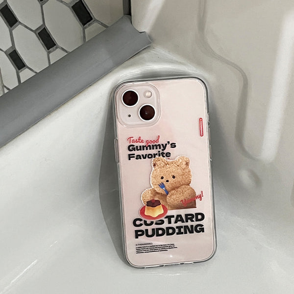 [THENINEMALL] Pudding Gummy Clear Phone Case (3 types)