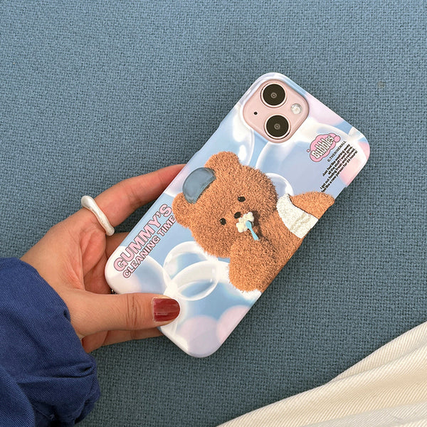 [THENINEMALL] Big Cleaning Time Gummy Hard Phone Case (2 types)