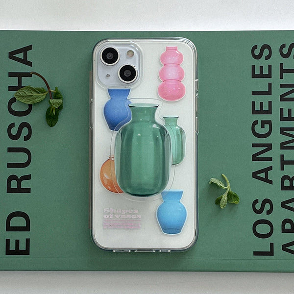 [Mademoment] Shapes Of Vases Design Clear Phone Case (4 Types)