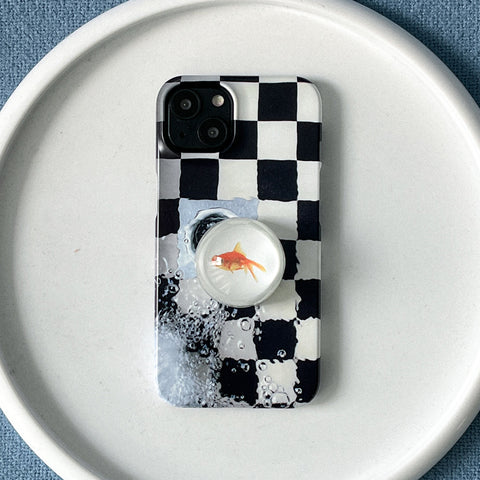 [Mademoment] Checkers Fish Bowl Design Phone Case