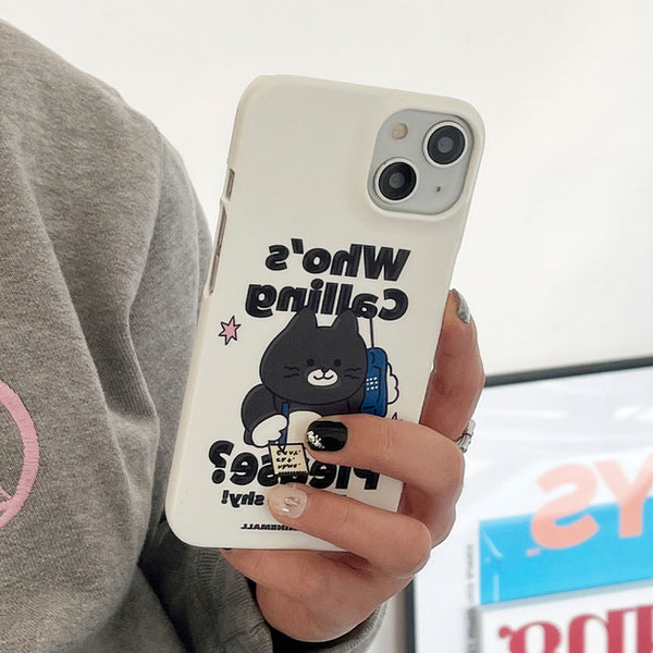 [THENINEMALL] Calling Hey Cat Hard Phone Case (2 types)