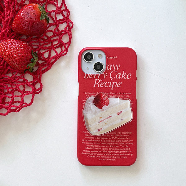 [Mademoment] Cake Recipe Lettering Design Phone Case