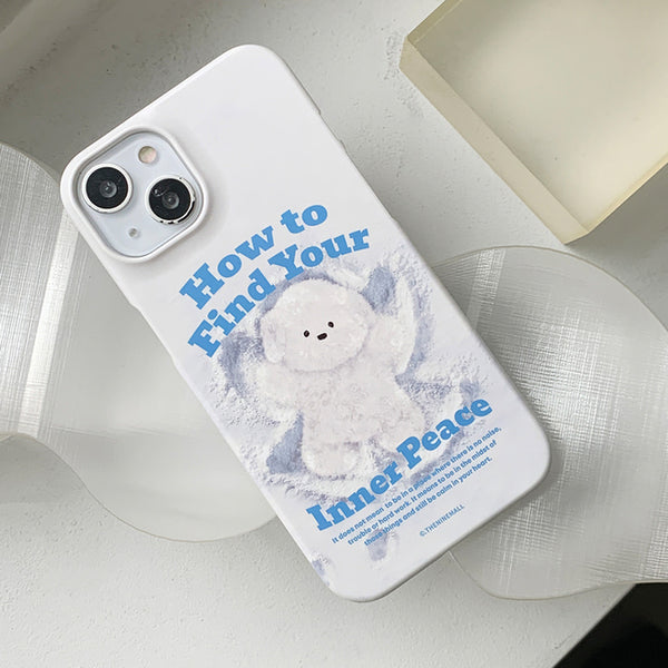 [THENINEMALL] Ppokku Snow Inner Peace Hard Phone Case (2 types)