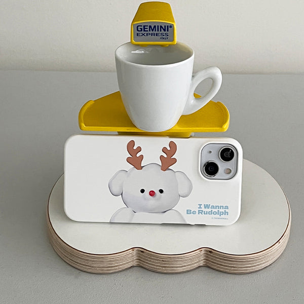 [THENINEMALL] Ppokku Wannabe Rudolph Hard Phone Case (2 types)