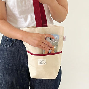 [THENINEMALL] Gummy Pocket Tote Bag