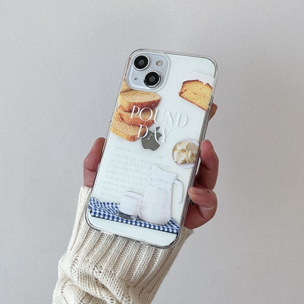 [Mademoment] Make Pound Cake Design Clear Phone Case (4 Types)