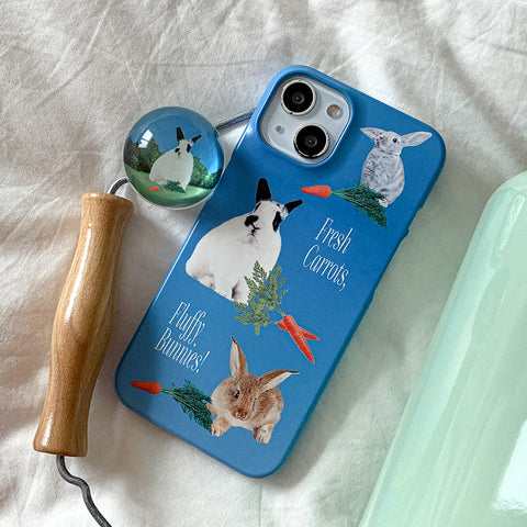 [Mademoment] Fluffy Bunnies Design Phone Case