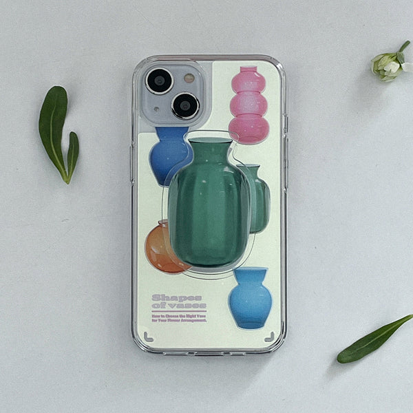 [Mademoment] Shapes Of Vases Design Glossy Mirror Phone Case