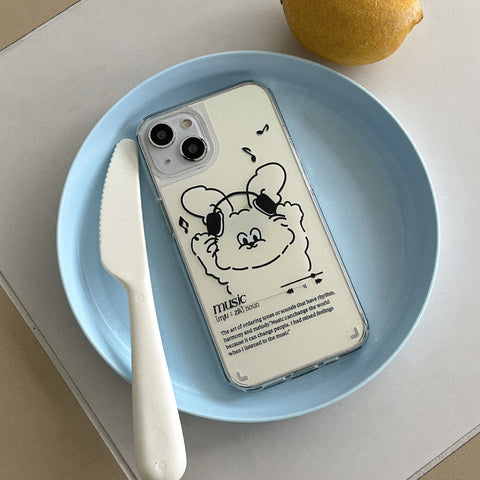 [Mademoment] Melody Butty Design Glossy Mirror Phone Case