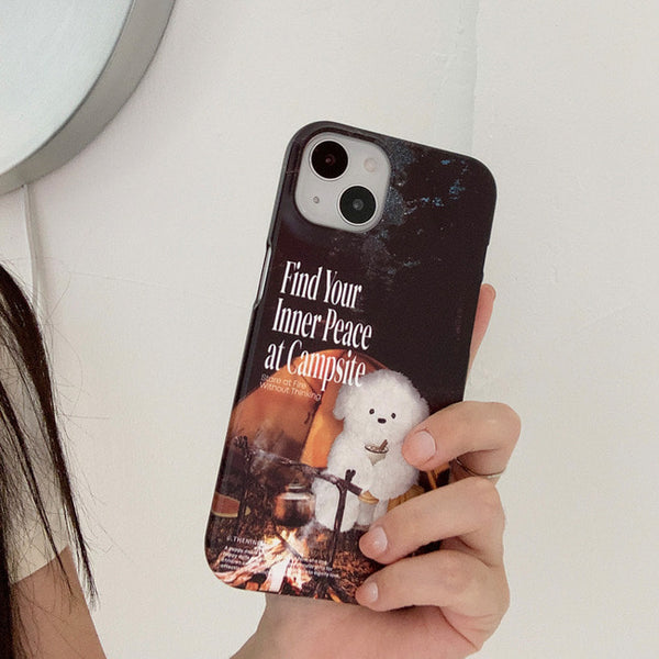 [THENINEMALL] Photo Camping Ppokku Hard Phone Case (2 types)