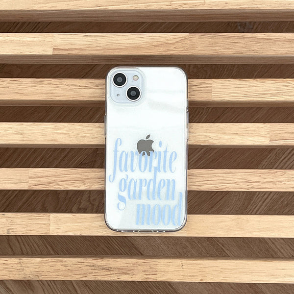 [Mademoment] Garden Mood Design Clear Phone Case (4 Types)