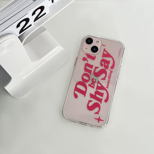 [THENINEMALL] Dont Be Shy Clear Phone Case (3 types)