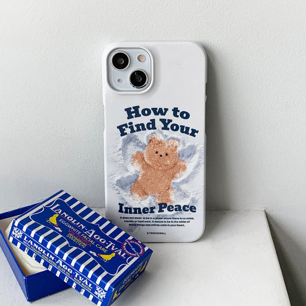 [THENINEMALL] Gummy Snow Inner Peace Hard Phone Case (2 types)