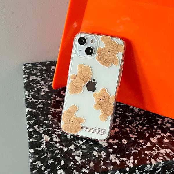[THENINEMALL] Pattern Gummy Tumbling Clear Phone Case (3 types)