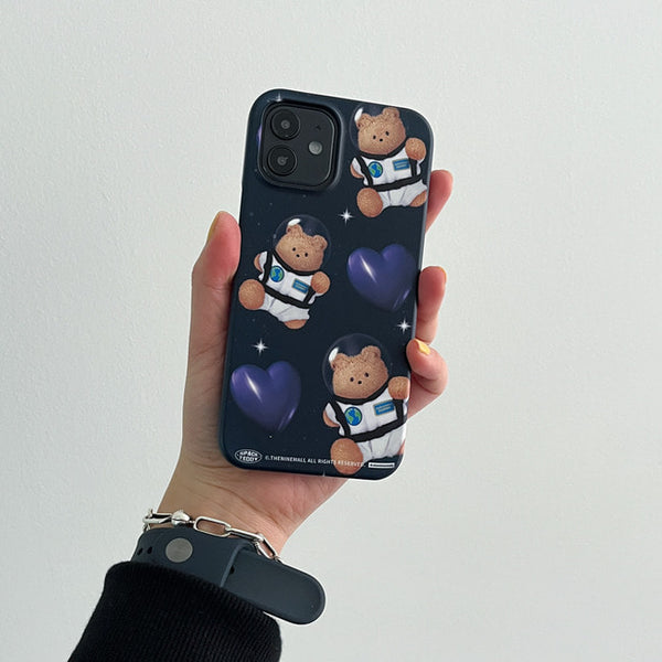 [THENINEMALL] Pattern Heart Space Hard Phone Case (2 types)