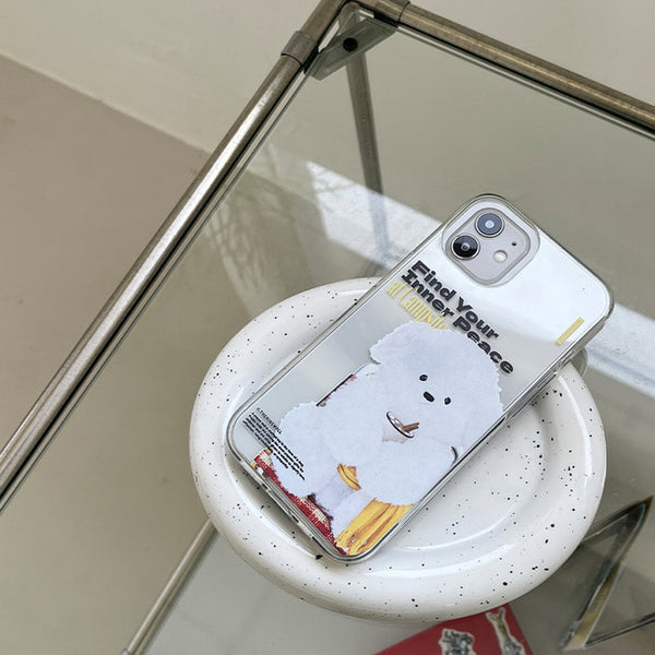 [THENINEMALL] Yellow Camping Ppokku Clear Phone Case (3 types)