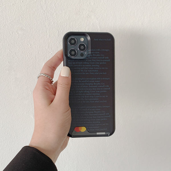 [Mademoment] 블루페인트 레터링 디자인 Phone Case