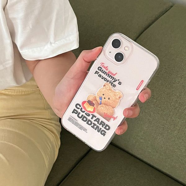 [THENINEMALL] Pudding Gummy Clear Phone Case (3 types)