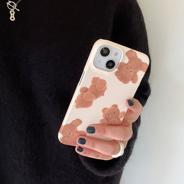 [THENINEMALL] Pattern Gummy Tumbling Hard Phone Case (2 types)