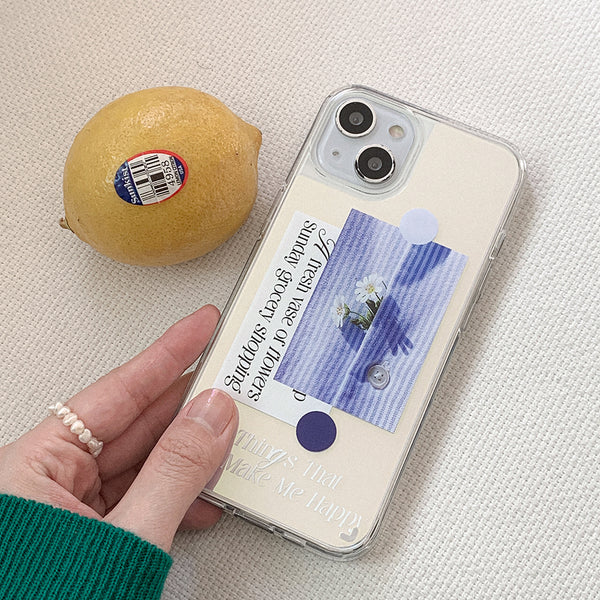 [Mademoment] Spring Sticker Design Glossy Mirror Phone Case