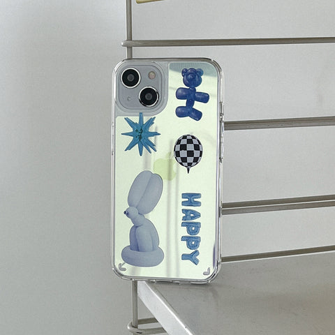 [Mademoment] Blue Balloons Design Glossy Mirror Phone Case