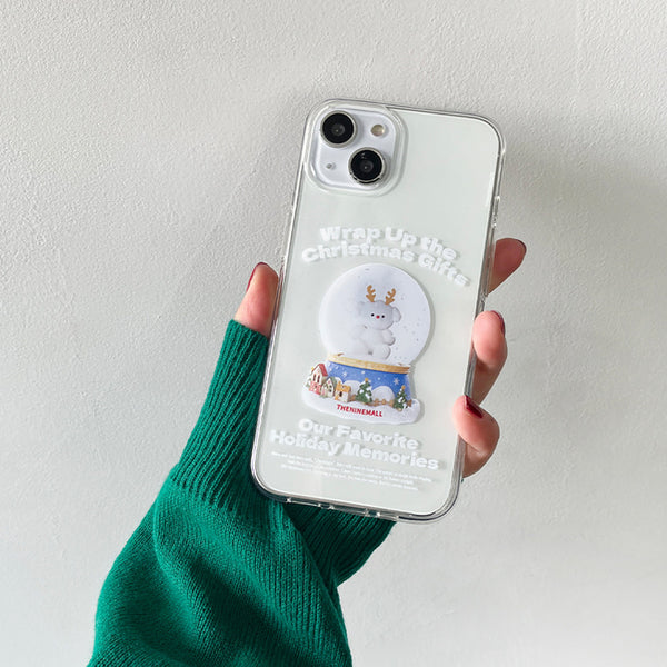 [THENINEMALL] Ppokku Snowball Clear Phone Case (3 types)