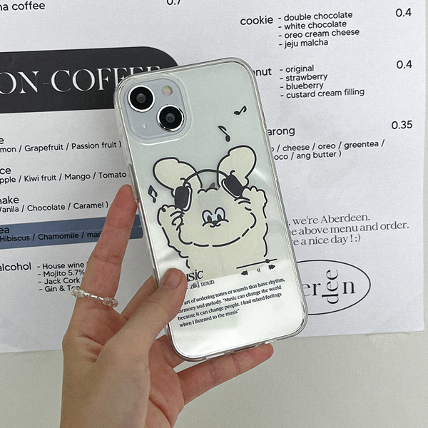 [Mademoment] Melody Butty Design Clear Phone Case (4 Types)