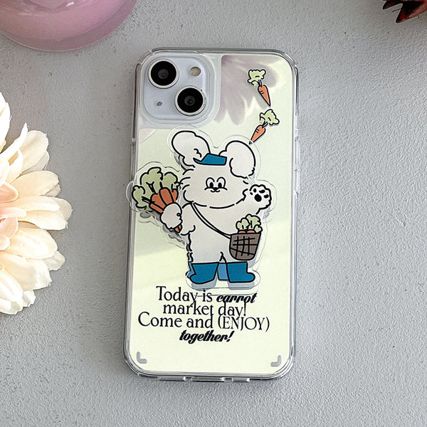 [Mademoment] Butty Market Design Glossy Mirror Phone Case