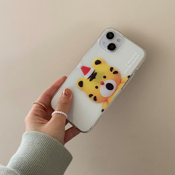 [THENINEMALL] Hey Tiger Wannabe Rudolph Clear Phone Case (3 types)