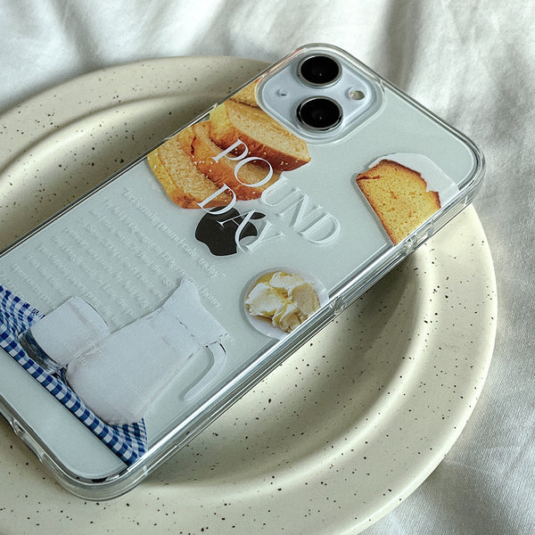 [Mademoment] Make Pound Cake Design Clear Phone Case (4 Types)