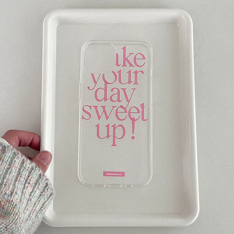 [Mademoment] Sweet Up Lettering Design Clear Phone Case (4 Types)