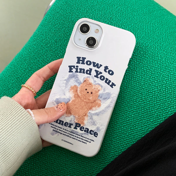 [THENINEMALL] Gummy Snow Inner Peace Hard Phone Case (2 types)