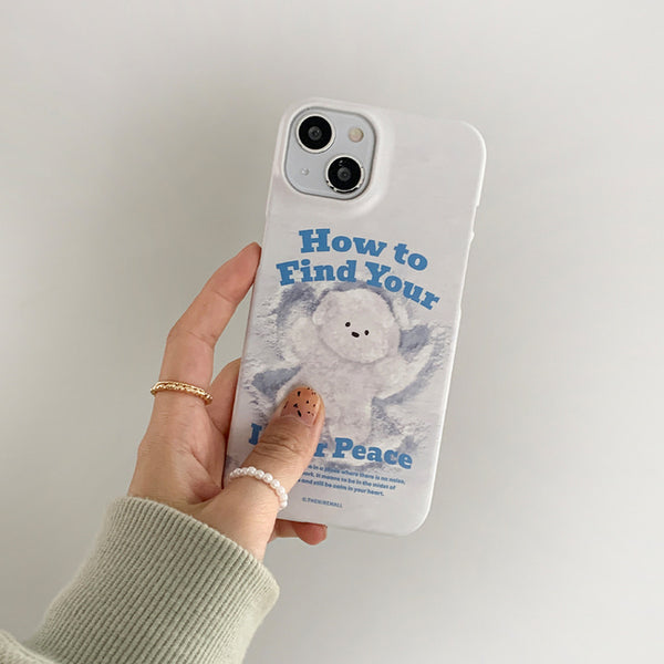 [THENINEMALL] Ppokku Snow Inner Peace Hard Phone Case (2 types)