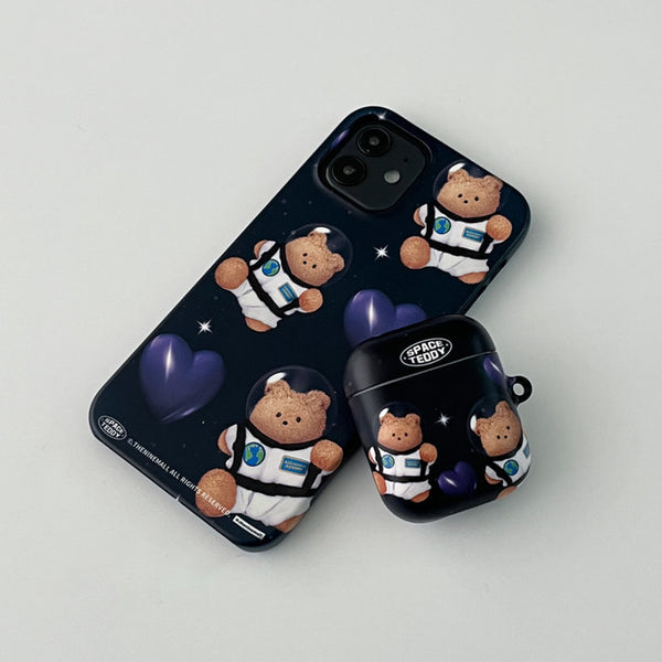 [THENINEMALL] Pattern Heart Space Hard Phone Case (2 types)